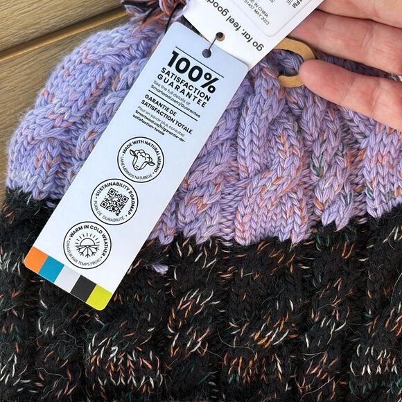 Smartwool Isto Retro Multicolor Knit Pom-Pom merino wool warm Women’s Beanie NWT - Picture 6 of 8